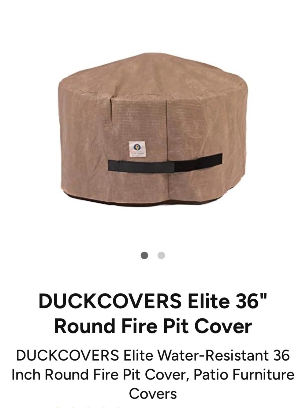 Elite 36" Round Fire Pit Cover - Tan